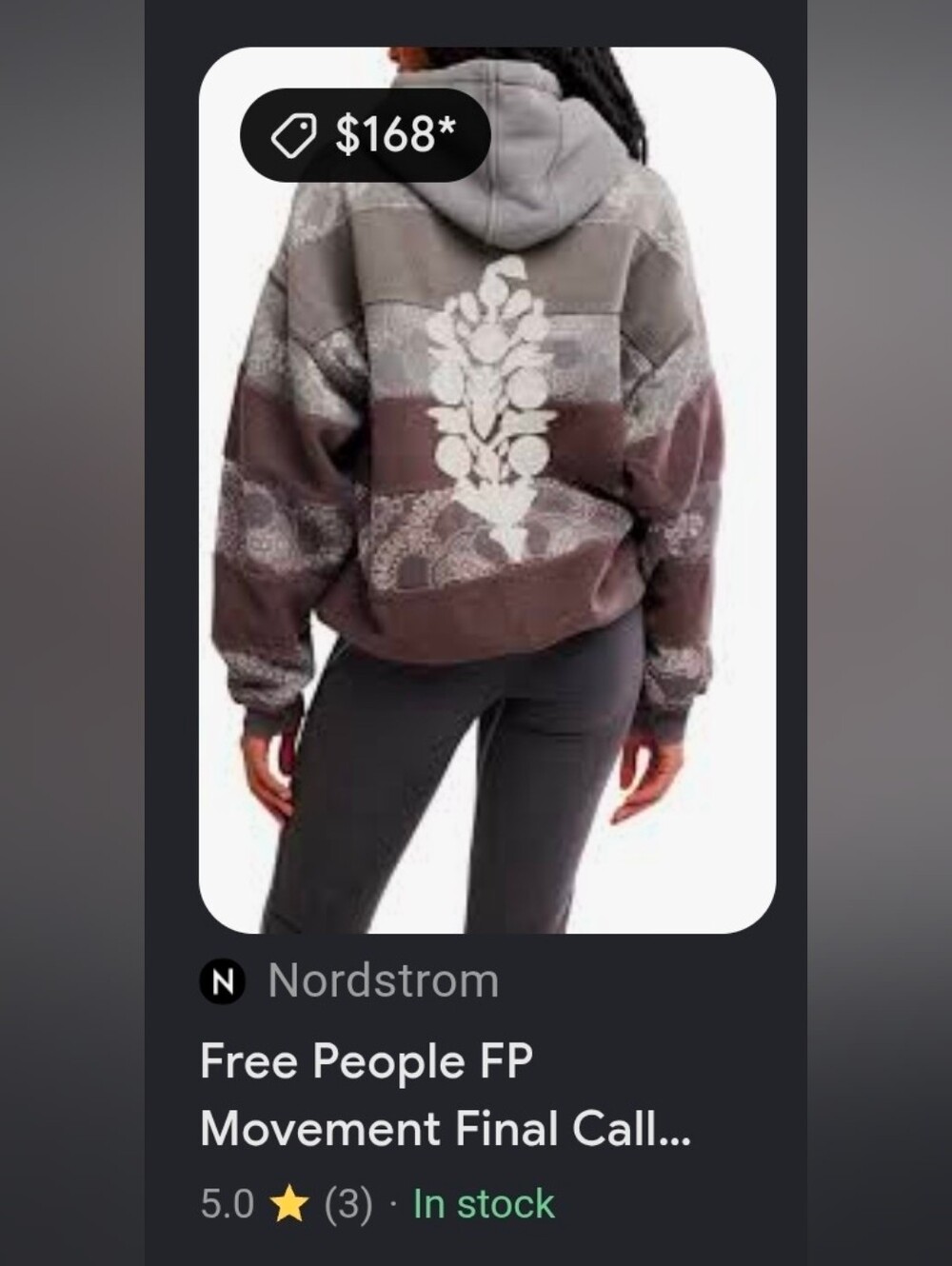 Free People Final Call Bandana Logo Hoodie Chocolate Medium Oversized NWT$168 - Picture 11 of 11